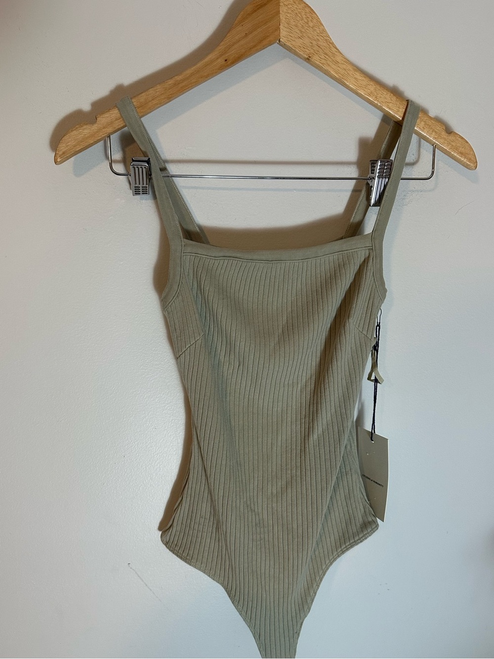 NWT Citizens of Humanity Harper ribbed bodysuit green small